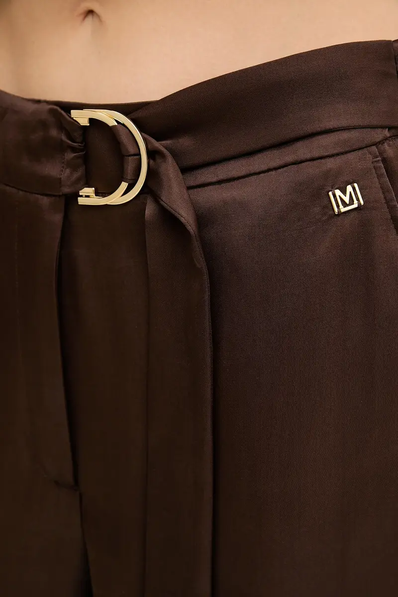 pantaloni IVA donna colore marrone 5YGB17 7350A miniatura 4