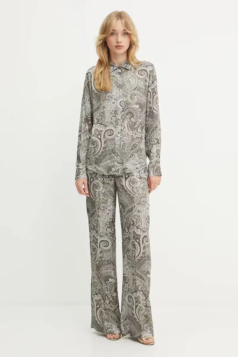 pantaloni LOREDANA donna colore marrone 5YGB24 7298A miniatura 2