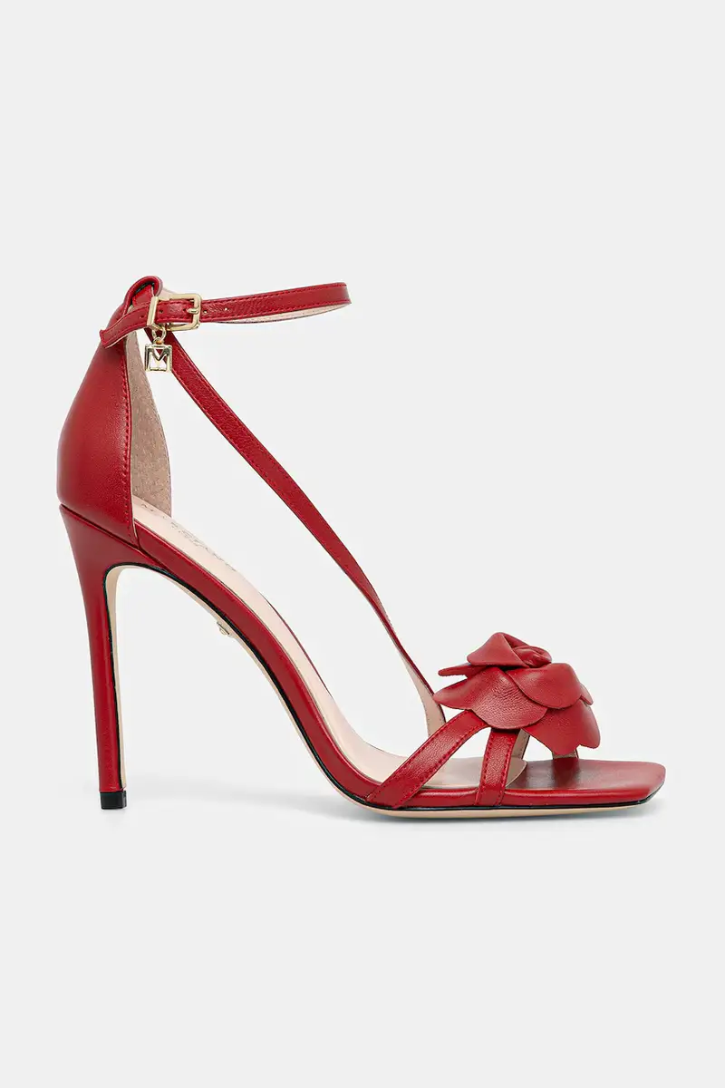 sandali in pelle colore rosso 5YGZ34 7368A miniatura 2