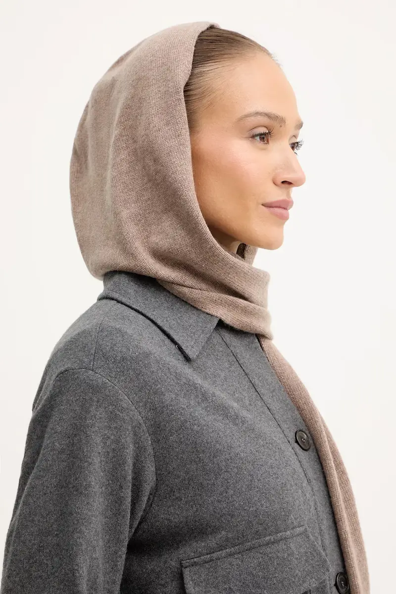 scialle con cashmere AFRAH colore marrone 5BGZ02 5893Z