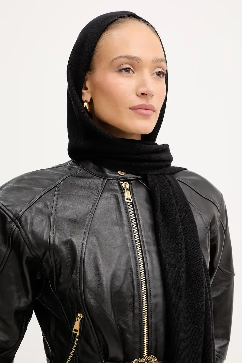 scialle con cashmere AFRAH colore nero 5BGZ02 5893Z