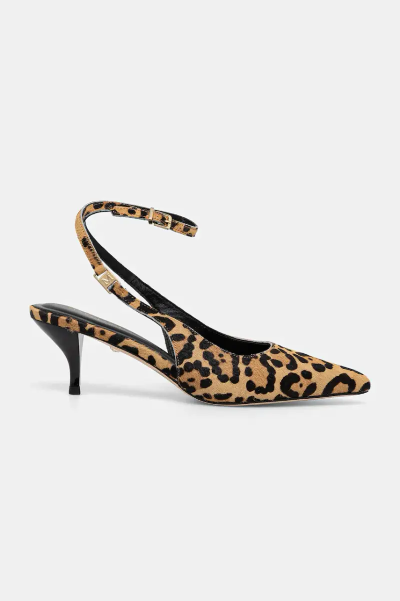 tacchi in pelle scamosciata colore beige 5YGZ31 7367A miniatura 2