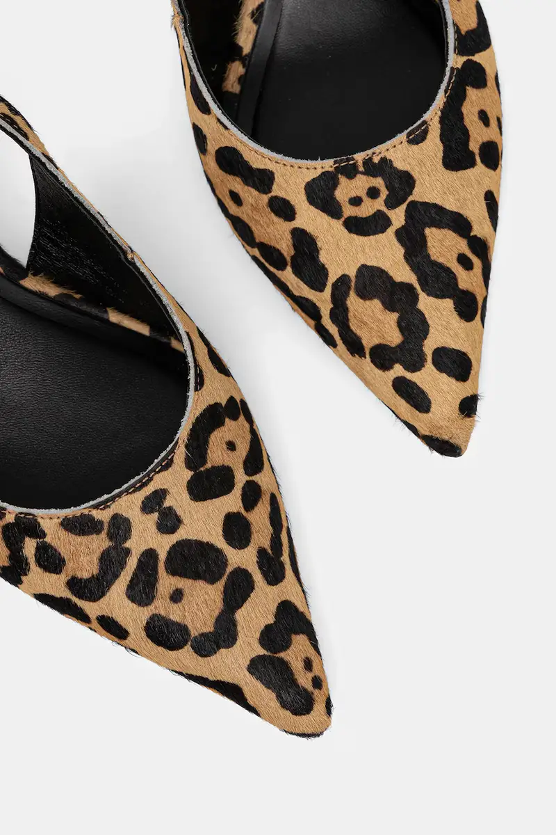 tacchi in pelle scamosciata colore beige 5YGZ31 7367A miniatura 4