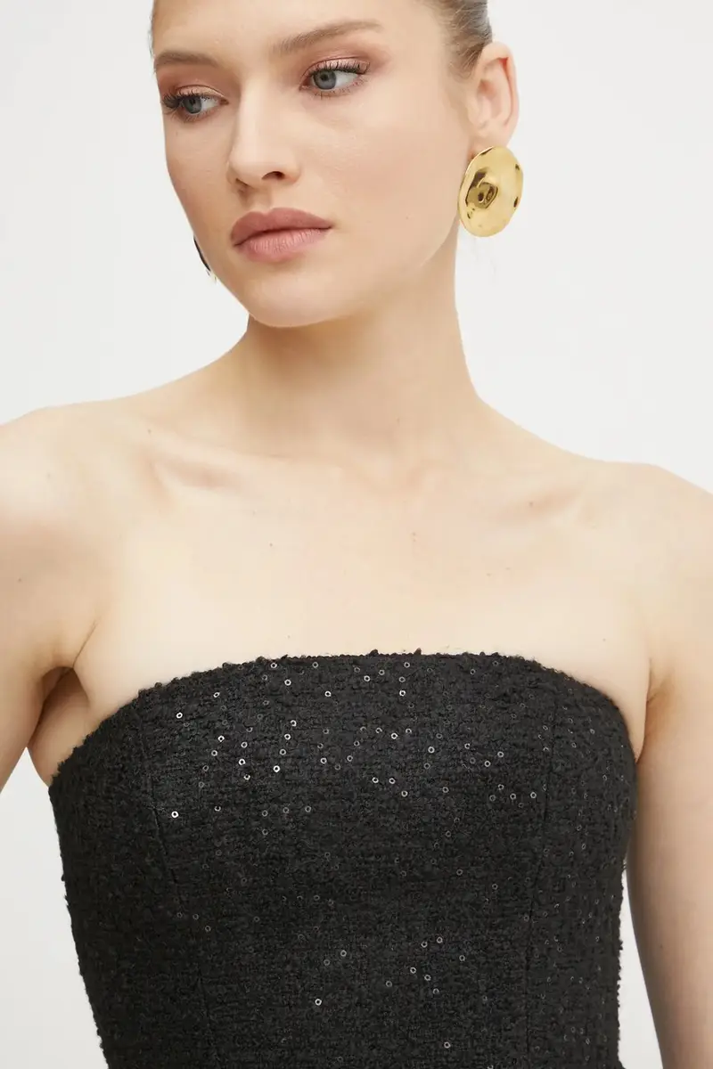 vestito BOUCLE colore nero 5RGK48 7261A miniatura 4