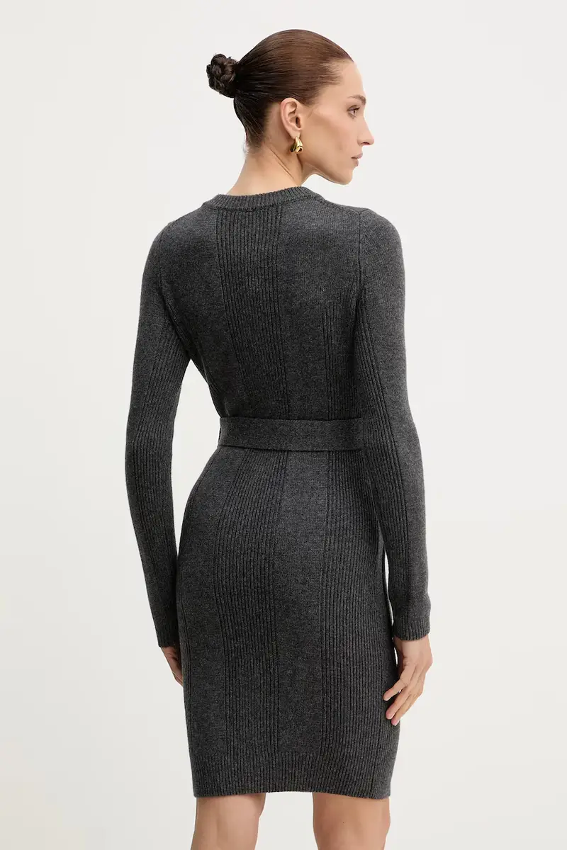 vestito con cashmere AFRAH colore grigio 5BGK43 5893Z miniatura 3