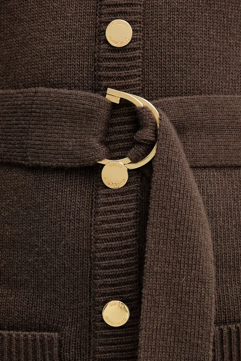 vestito con cashmere AFRAH colore marrone 5BGK43 5893Z miniatura 5