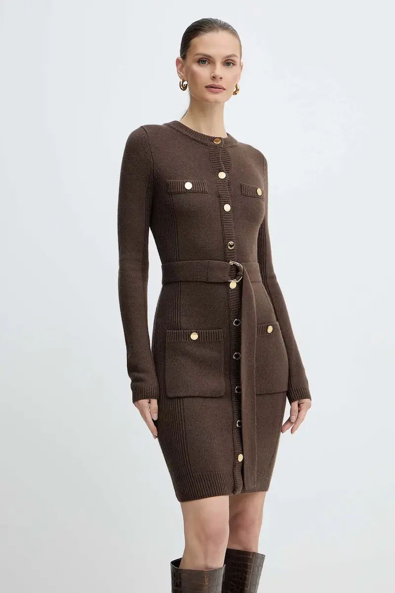 vestito con cashmere AFRAH colore marrone 5BGK43 5893Z