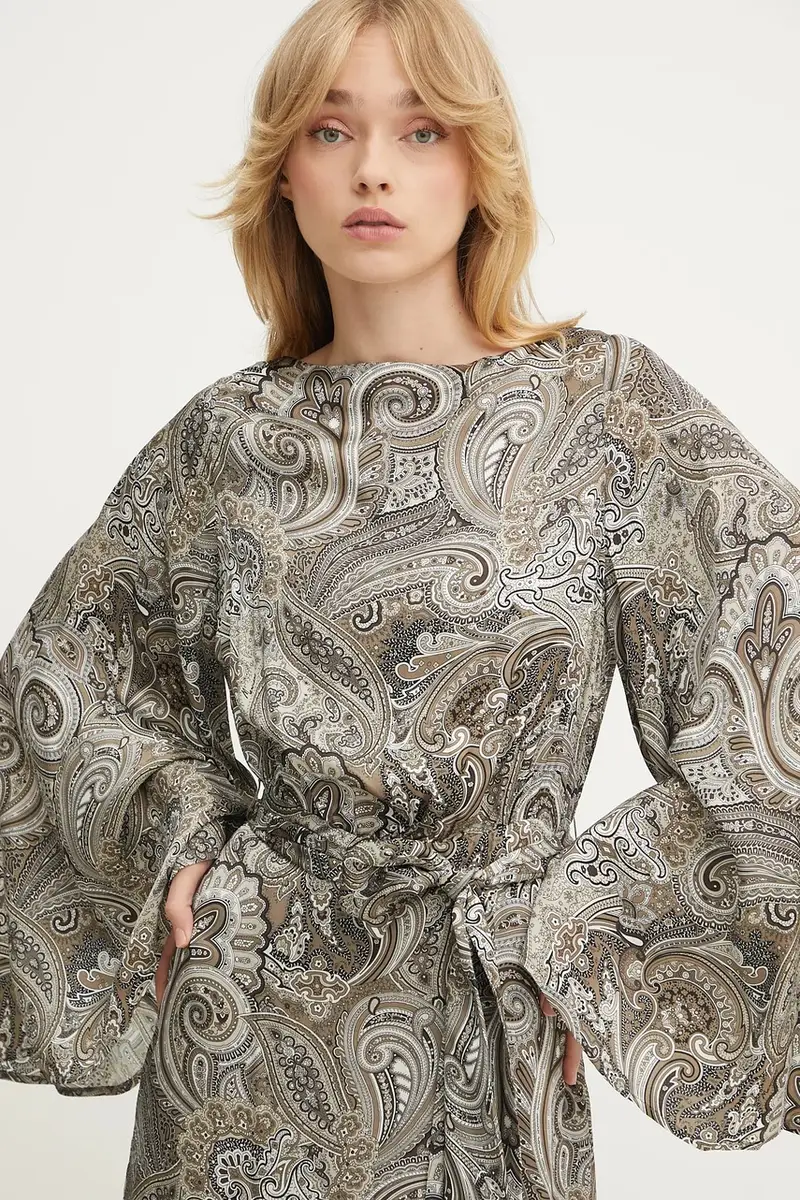 vestito LOREDANA colore marrone 5YGK40 7298A miniatura 4