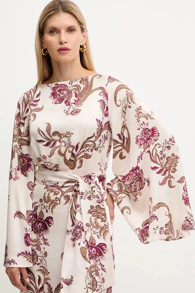 vestito LOREDANA colore marrone 5YGK40 7298A Beige miniatura 5