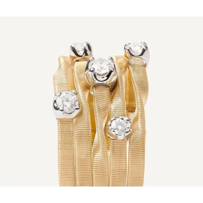 Anello Cinque Fili Con Diamanti - Modello Couture - Marco Bicego miniatura 2