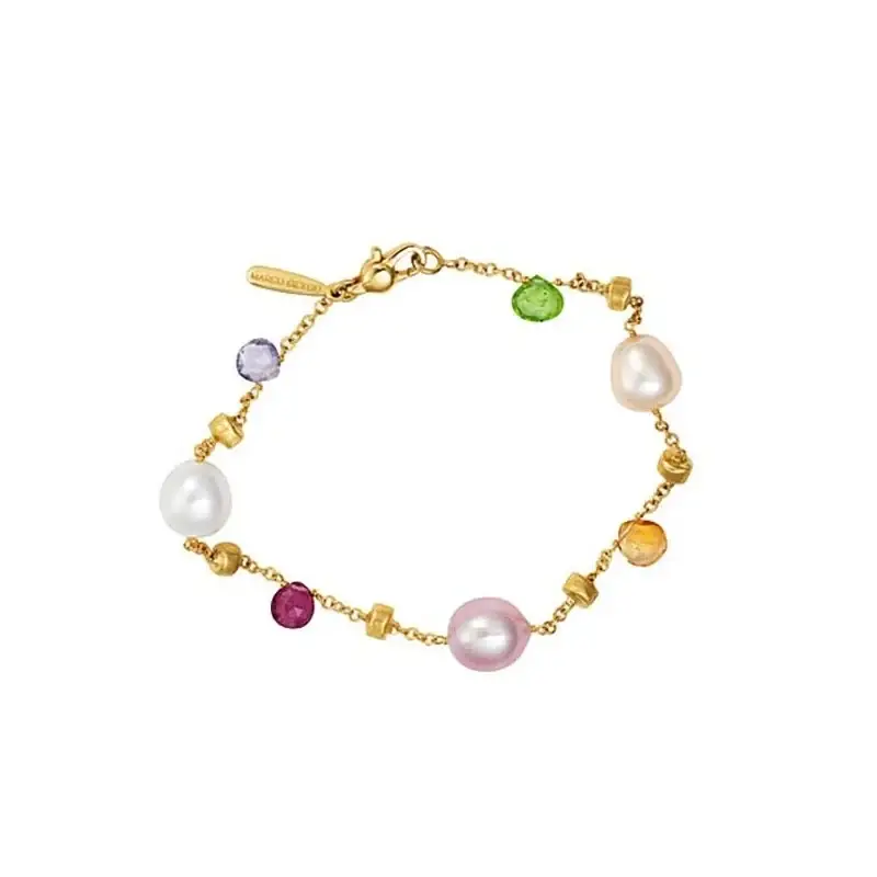 Bracciale Marco Bicego Paradise Oro Giallo Mix Gemme E Perle