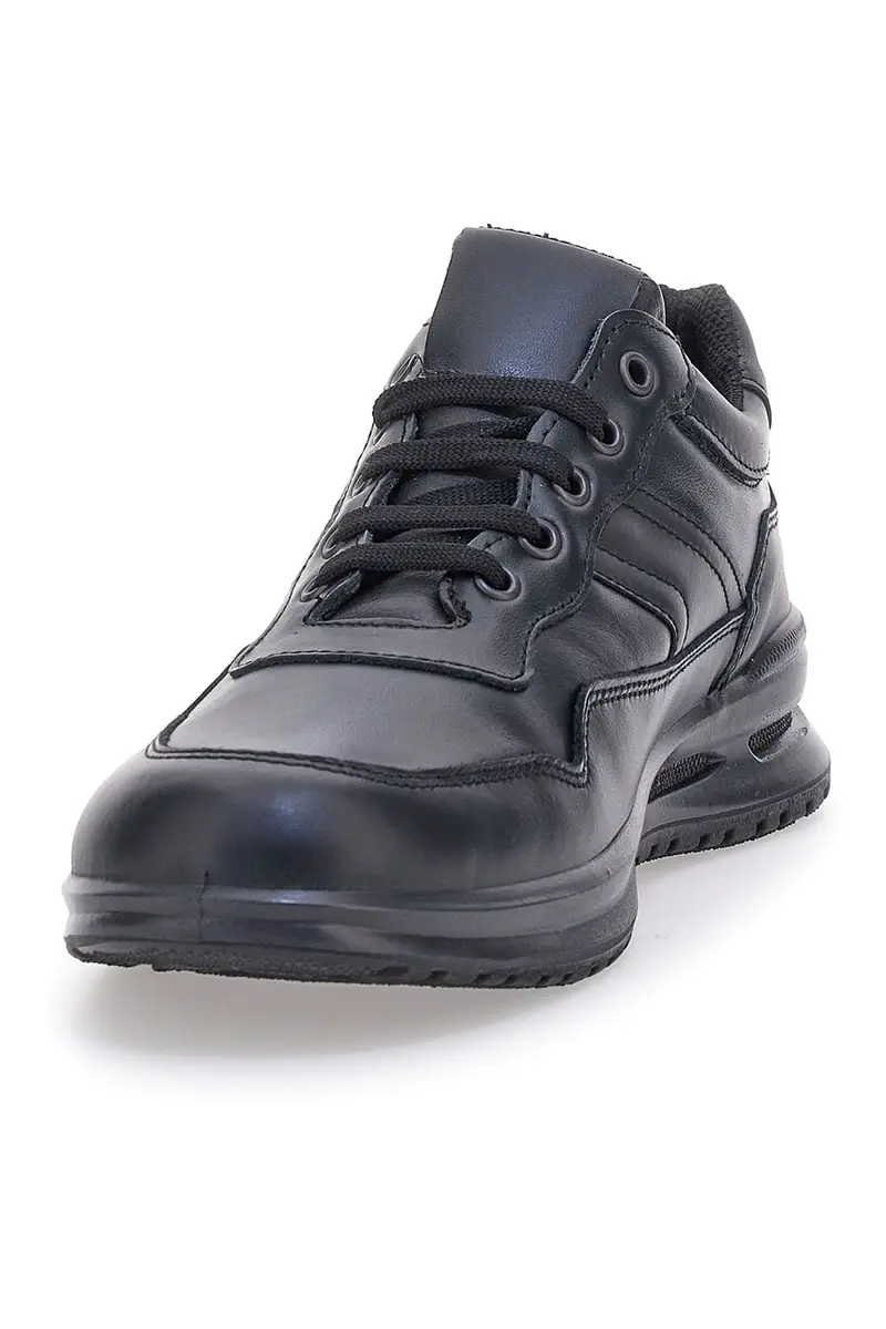 Sneakers nere in vera pelle con fondo rialzato Marco Brandi 308 [NERO] miniatura 3