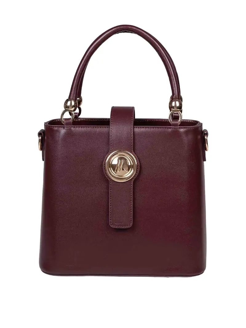 Borsa A Mano Agape In Pelle Colore Bordeaux Rosso Scuro