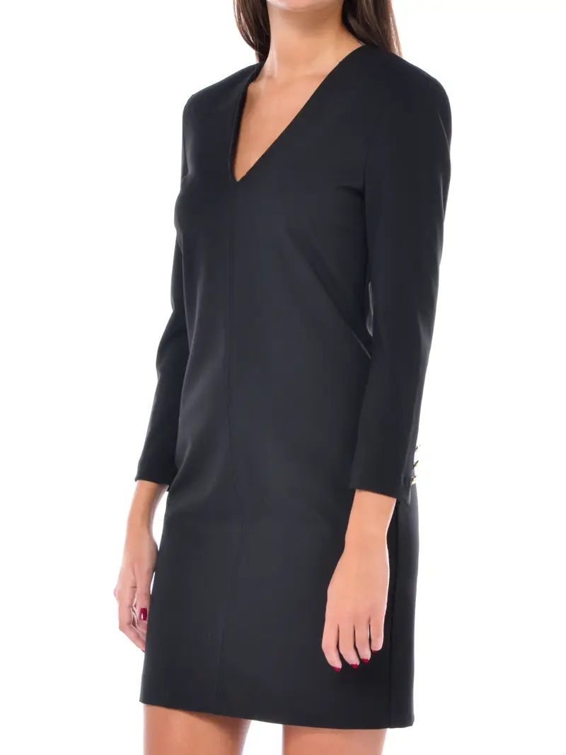 abito corto da donna Marella a tubino con bottoni NERO