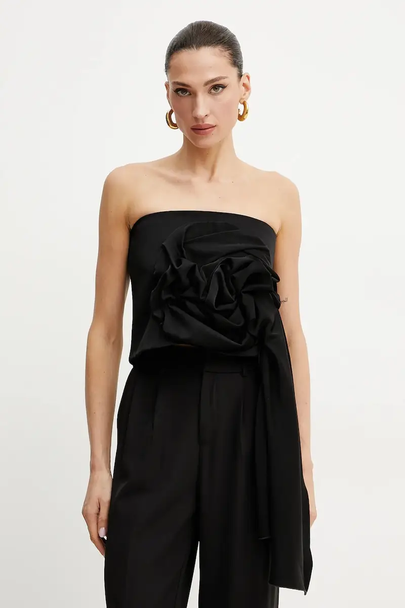 camicetta DOLORES donna colore nero con applicazione 2513161142200