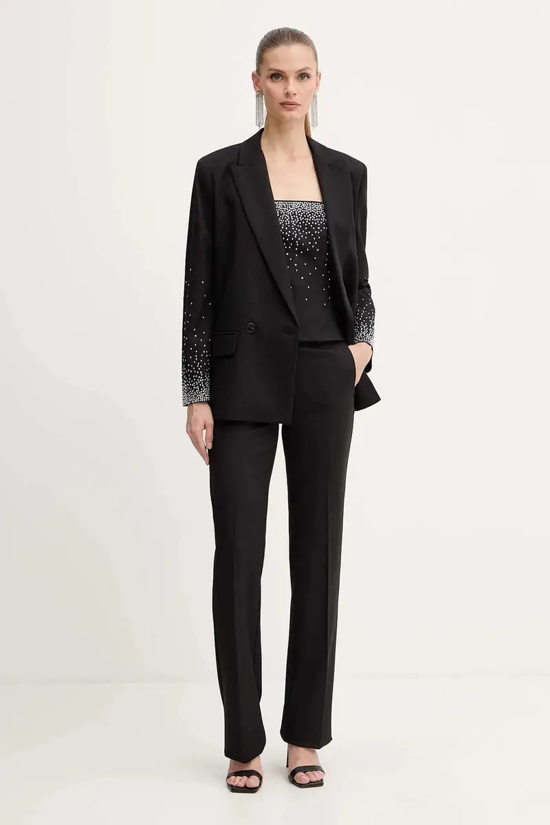 camicetta donna colore nero con applicazione 2523166062200 miniatura 2