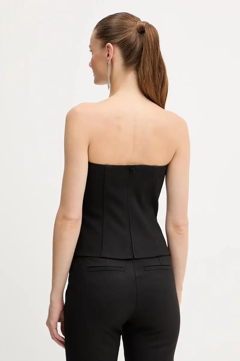 camicetta donna colore nero con applicazione 2523166062200 miniatura 3