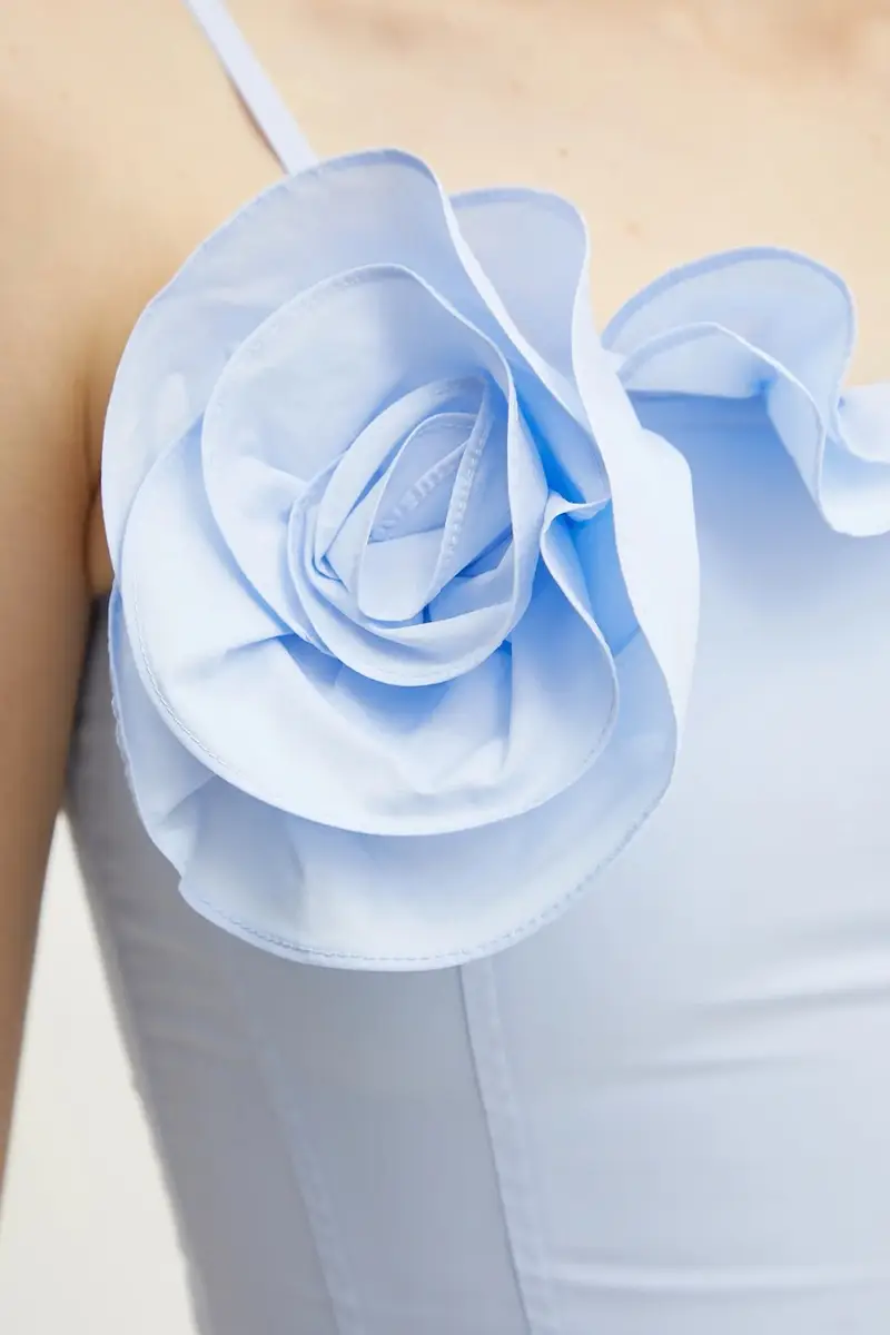 camicetta in cotone ELLENO donna colore blu 2513161031200 miniatura 5