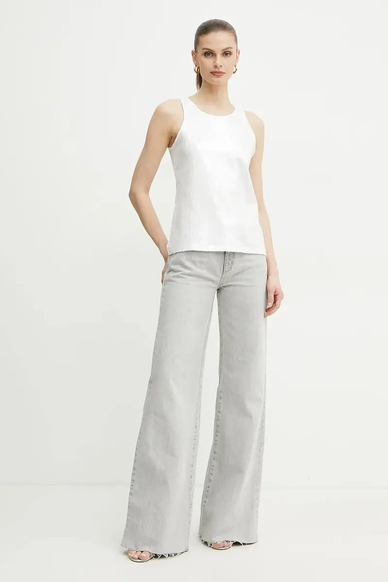 camicetta in cotone TERZO donna colore bianco con applicazione 2513941124200 miniatura 2