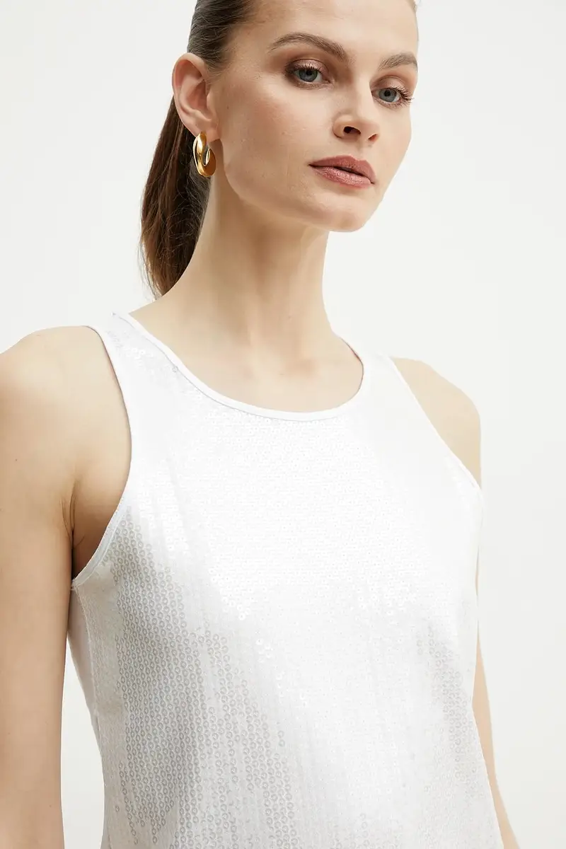 camicetta in cotone TERZO donna colore bianco con applicazione 2513941124200 miniatura 4