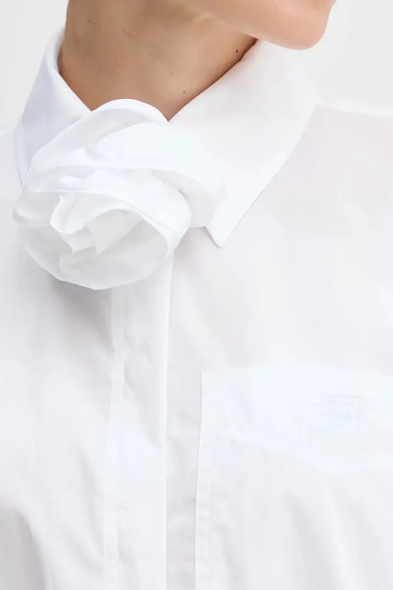 camicia in cotone donna colore bianco 2523116084200 miniatura 5
