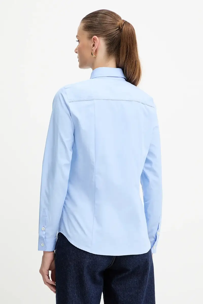 camicia in cotone donna colore blu 2523116074200 miniatura 3