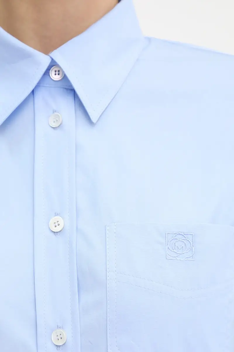 camicia in cotone donna colore blu 2523116074200 miniatura 5