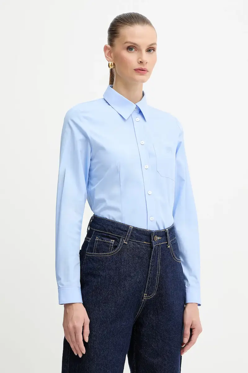 camicia in cotone donna colore blu 2523116074200