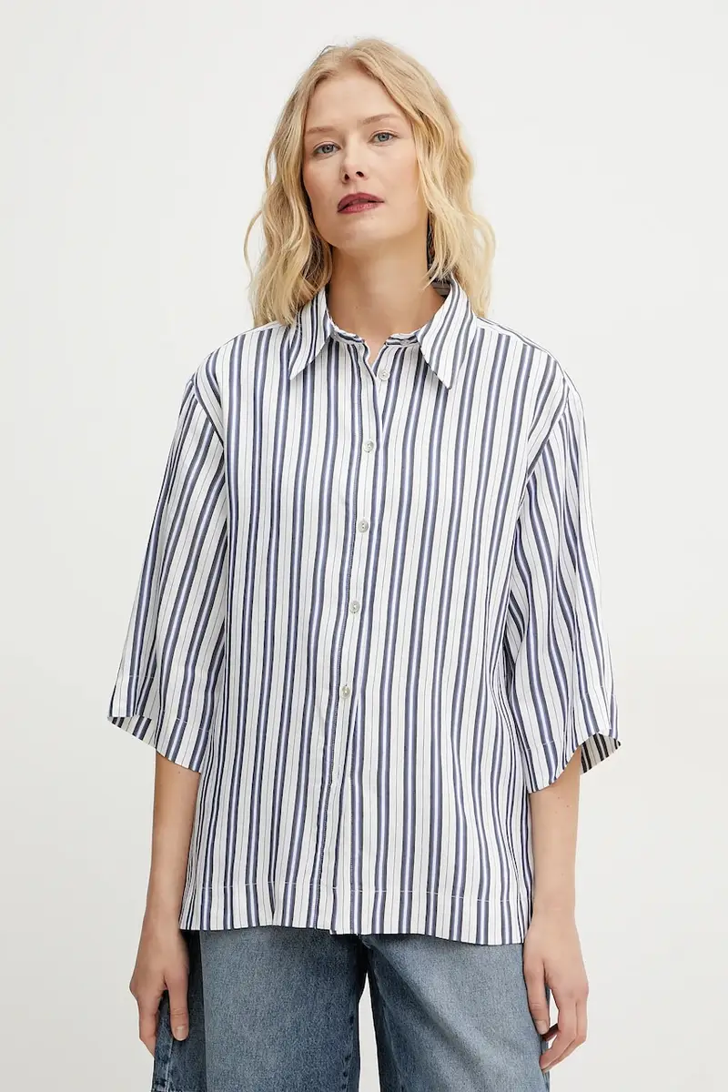 camicia in lino misto MANNA donna colore bianco 2513111144200