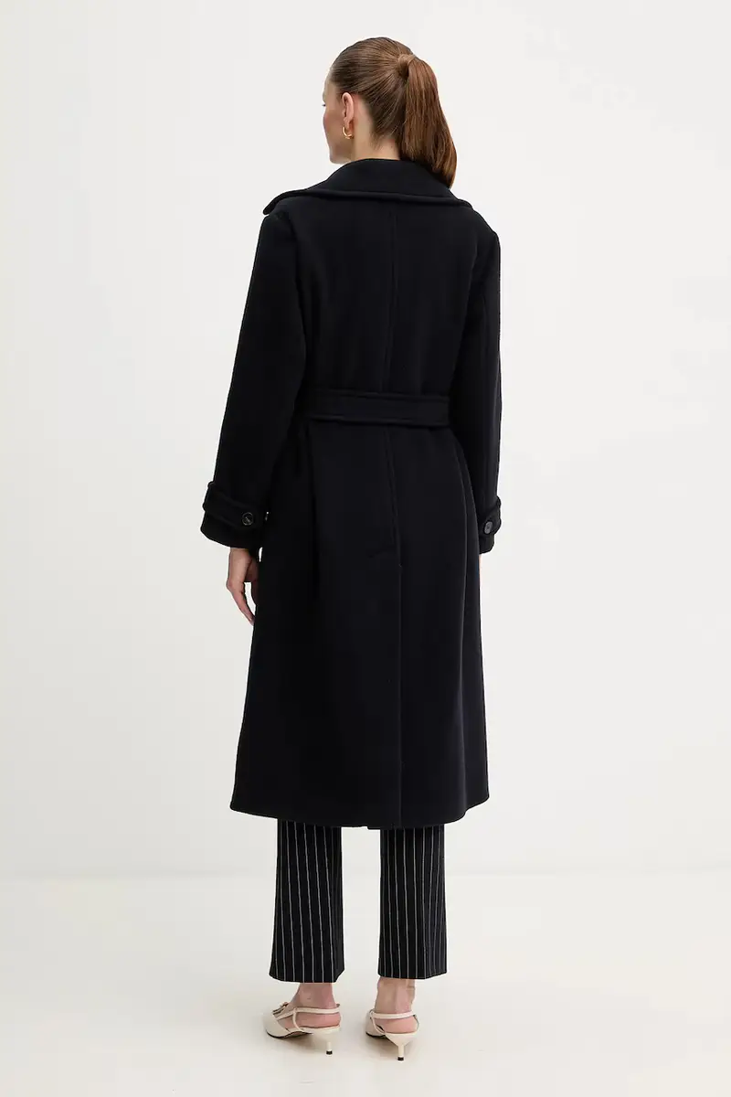 cappotto con lana colore blu navy 2523016112200 miniatura 3