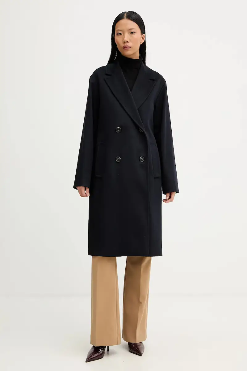 cappotto con lana Emme by Marella Blu navy