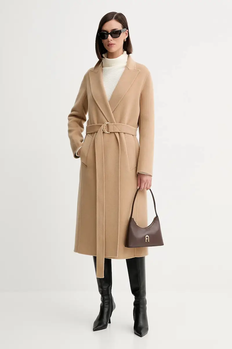 cappotto in lana colore beige 2523016011200 miniatura 2