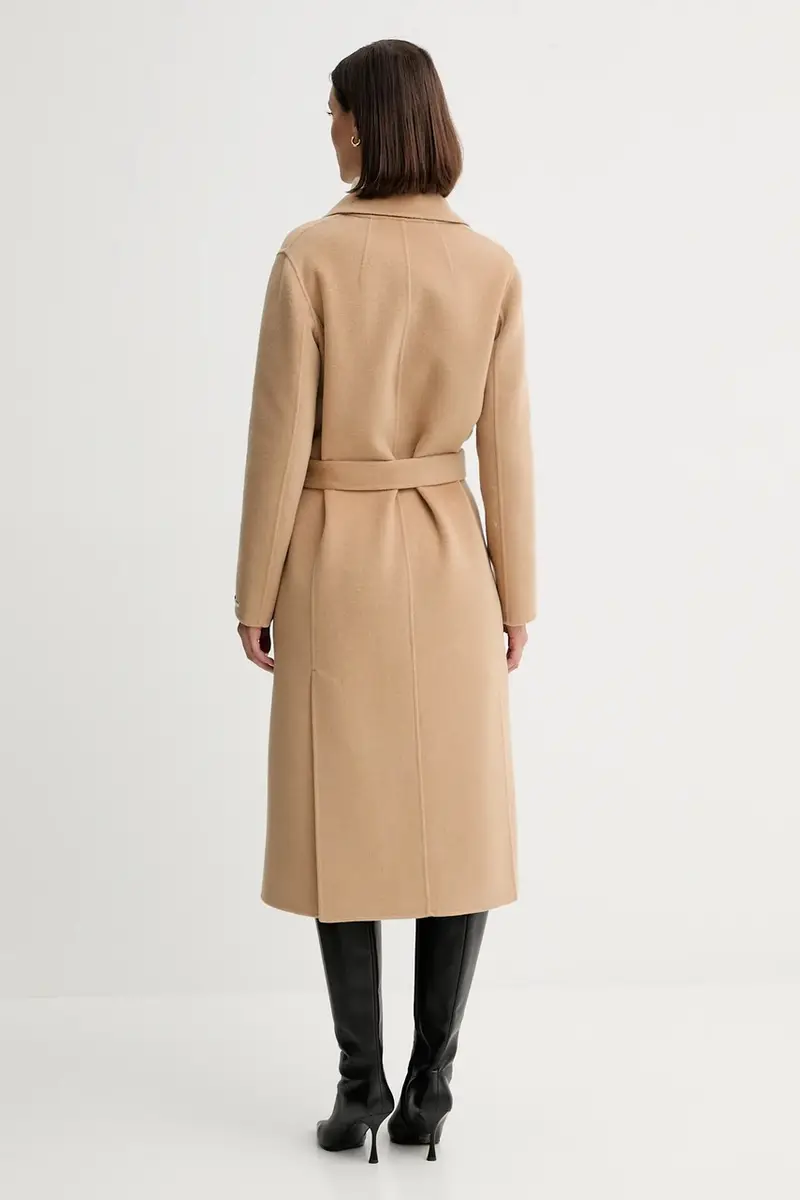 cappotto in lana colore beige 2523016011200 miniatura 3