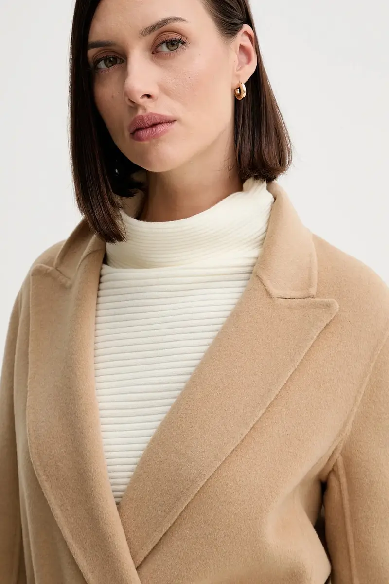 cappotto in lana colore beige 2523016011200 miniatura 4