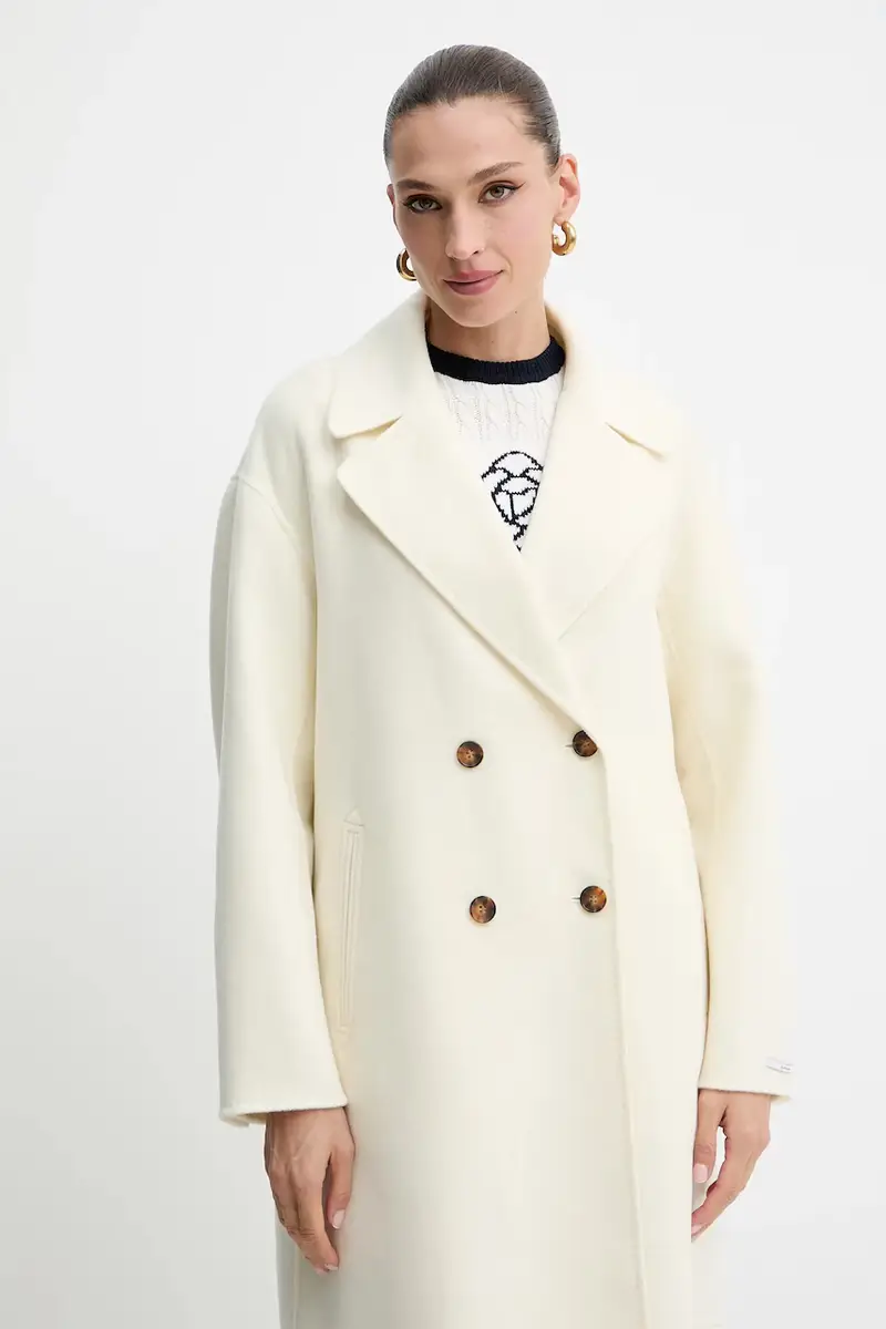 cappotto in lana colore beige 2523016031200 miniatura 4