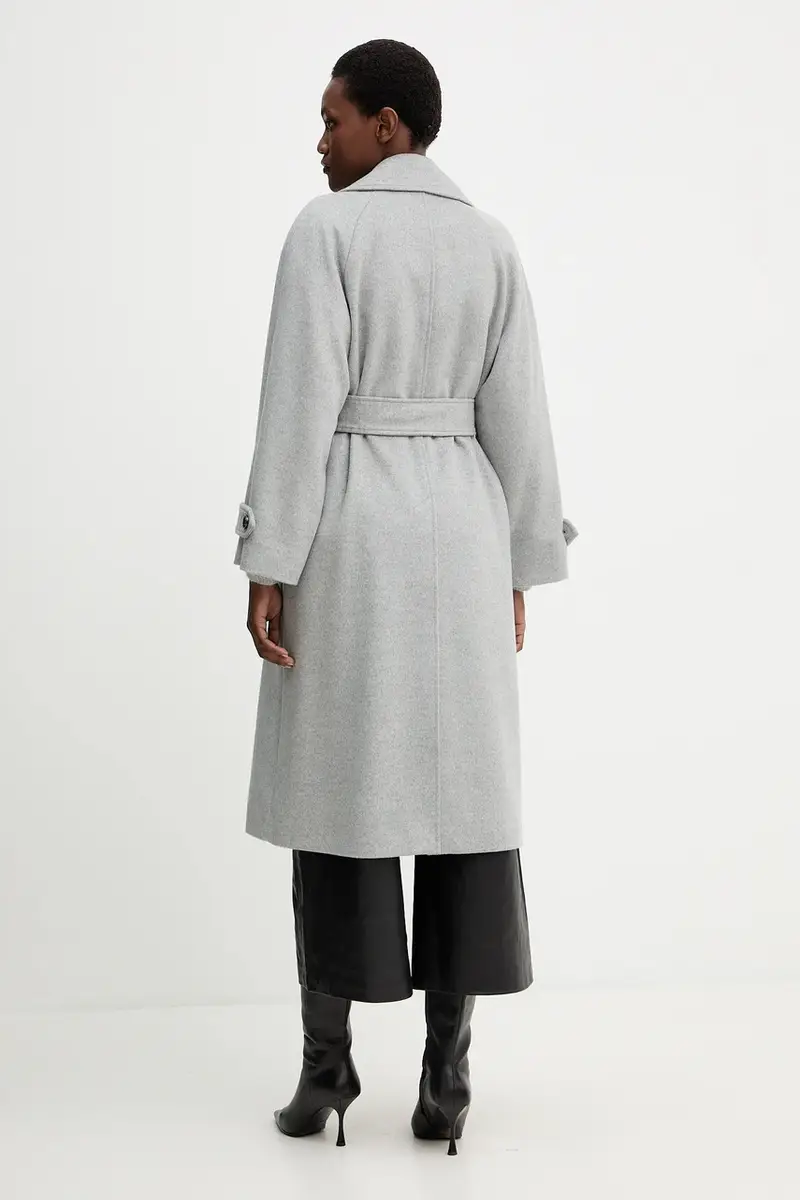 cappotto in lana colore grigio 2523016071200 miniatura 3