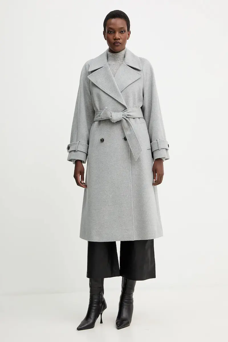 cappotto in lana colore grigio 2523016071200