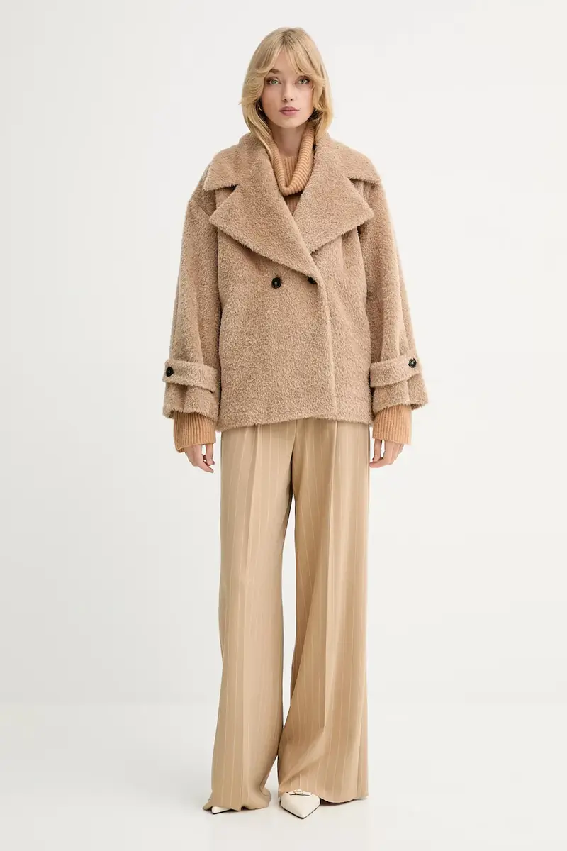 cappotto in lana colore marrone 2523086091200 miniatura 2