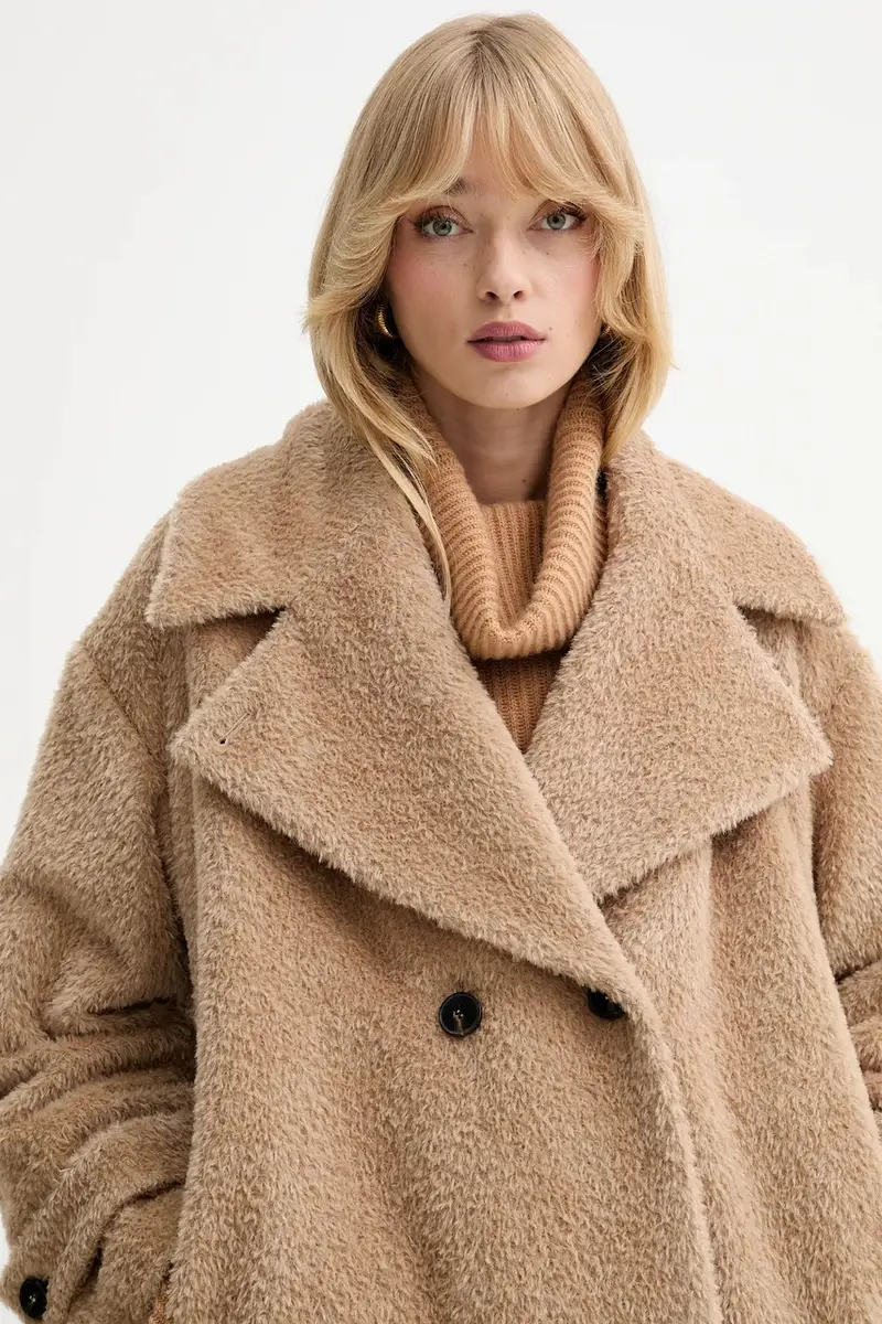 cappotto in lana colore marrone 2523086091200 miniatura 4