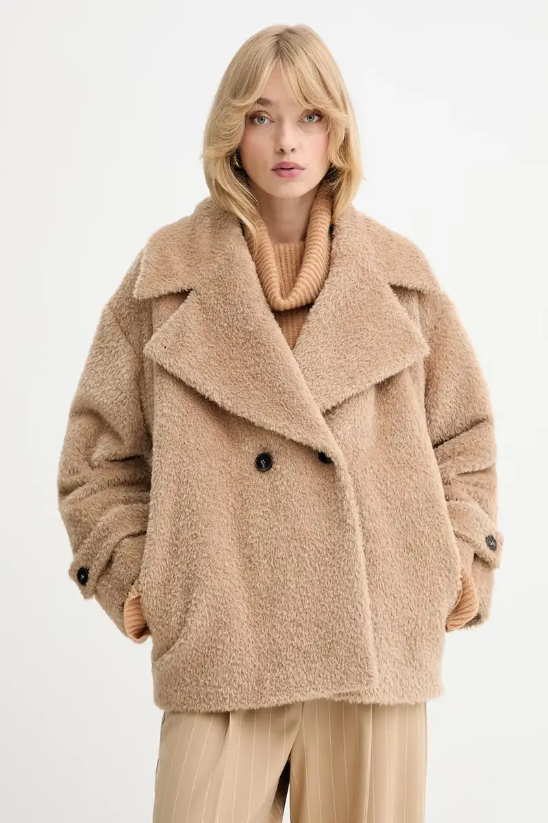 cappotto in lana colore marrone 2523086091200