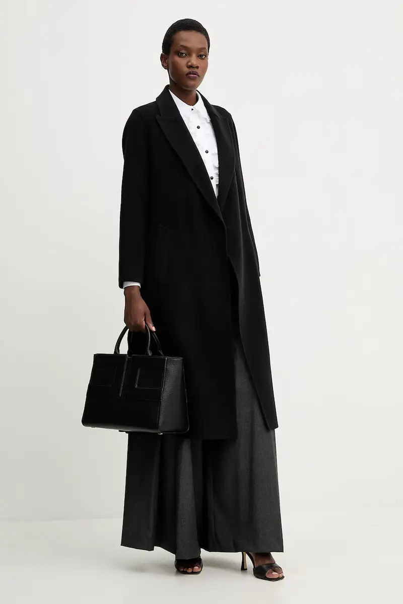 cappotto in lana colore nero 2523016011200 miniatura 2