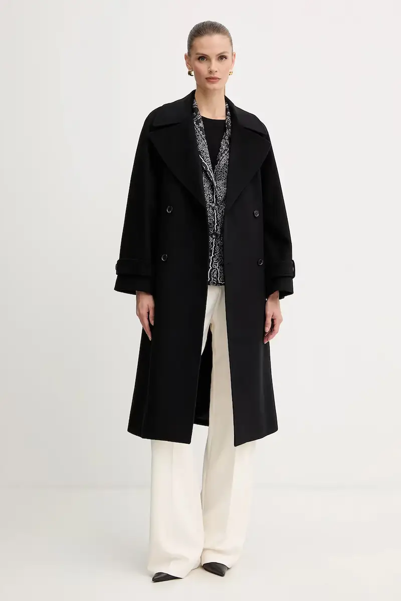 cappotto in lana colore nero 2523016071200 miniatura 2