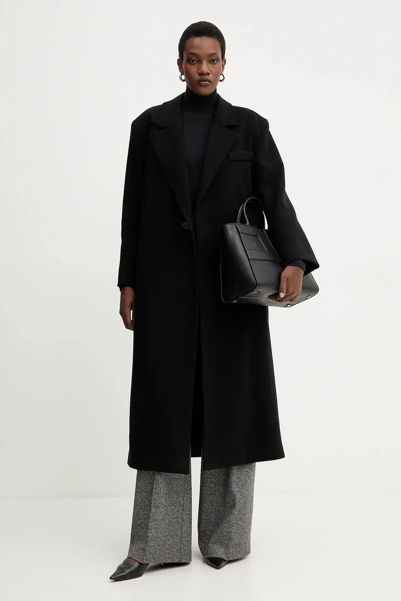 cappotto in lana colore nero 2523016082200 miniatura 2