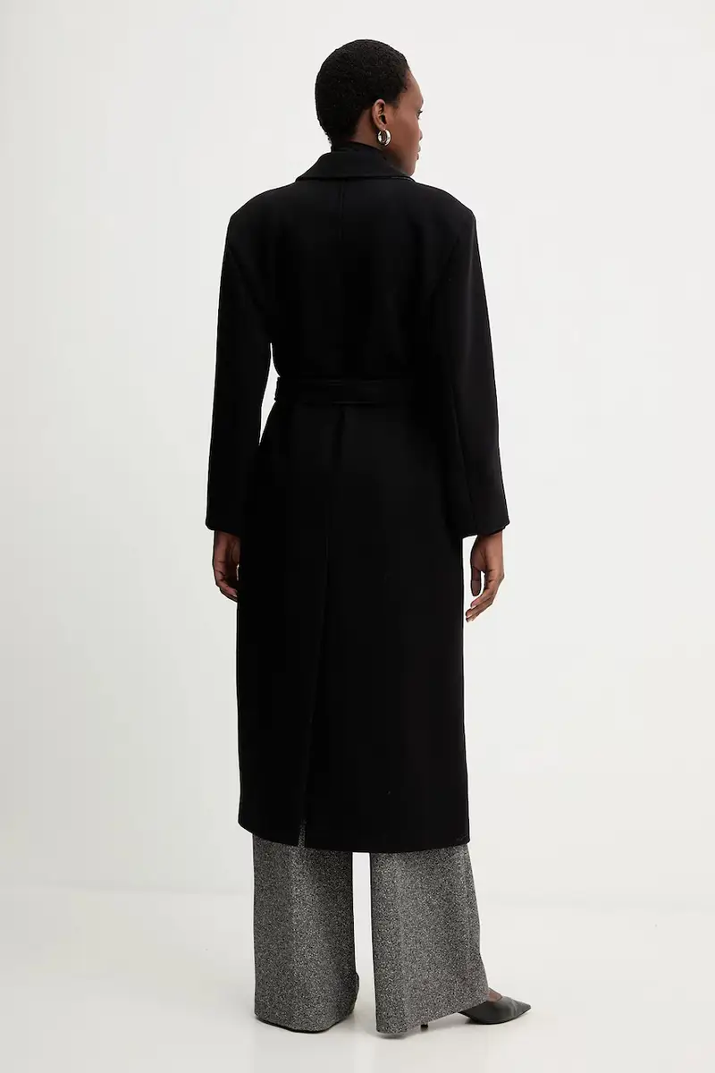 cappotto in lana colore nero 2523016082200 miniatura 3