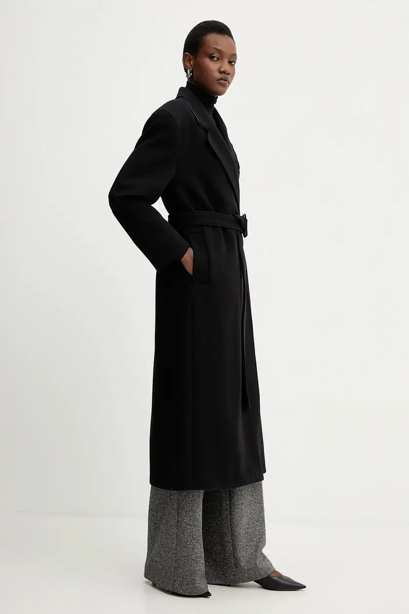 cappotto in lana colore nero 2523016082200 miniatura 4