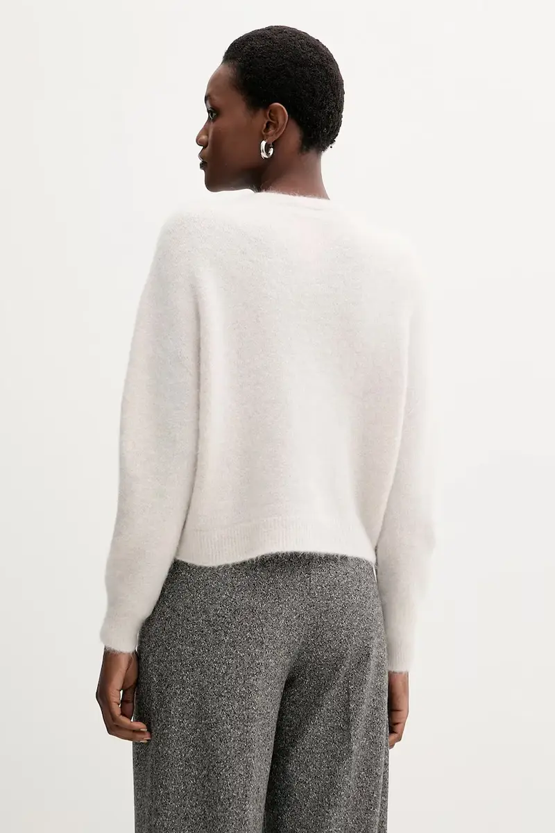 cardigan con alpaca colore beige 2523346072200 miniatura 3