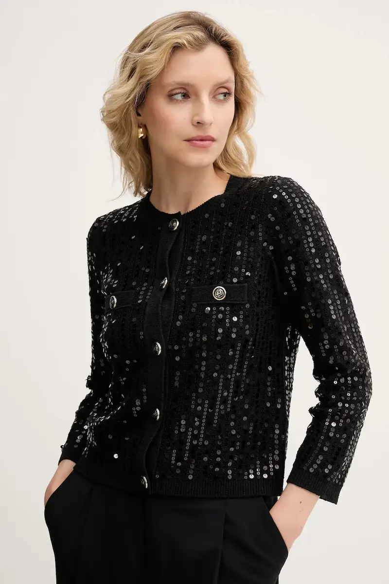 Marella Cardigan Donna Nero 3846172 miniatura 4
