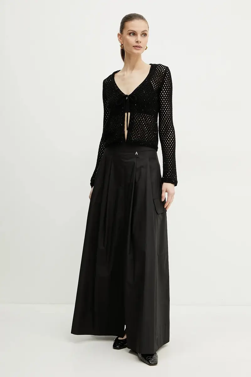 cardigan in cotone Emme by Marella colore nero 2515341031200 miniatura 2