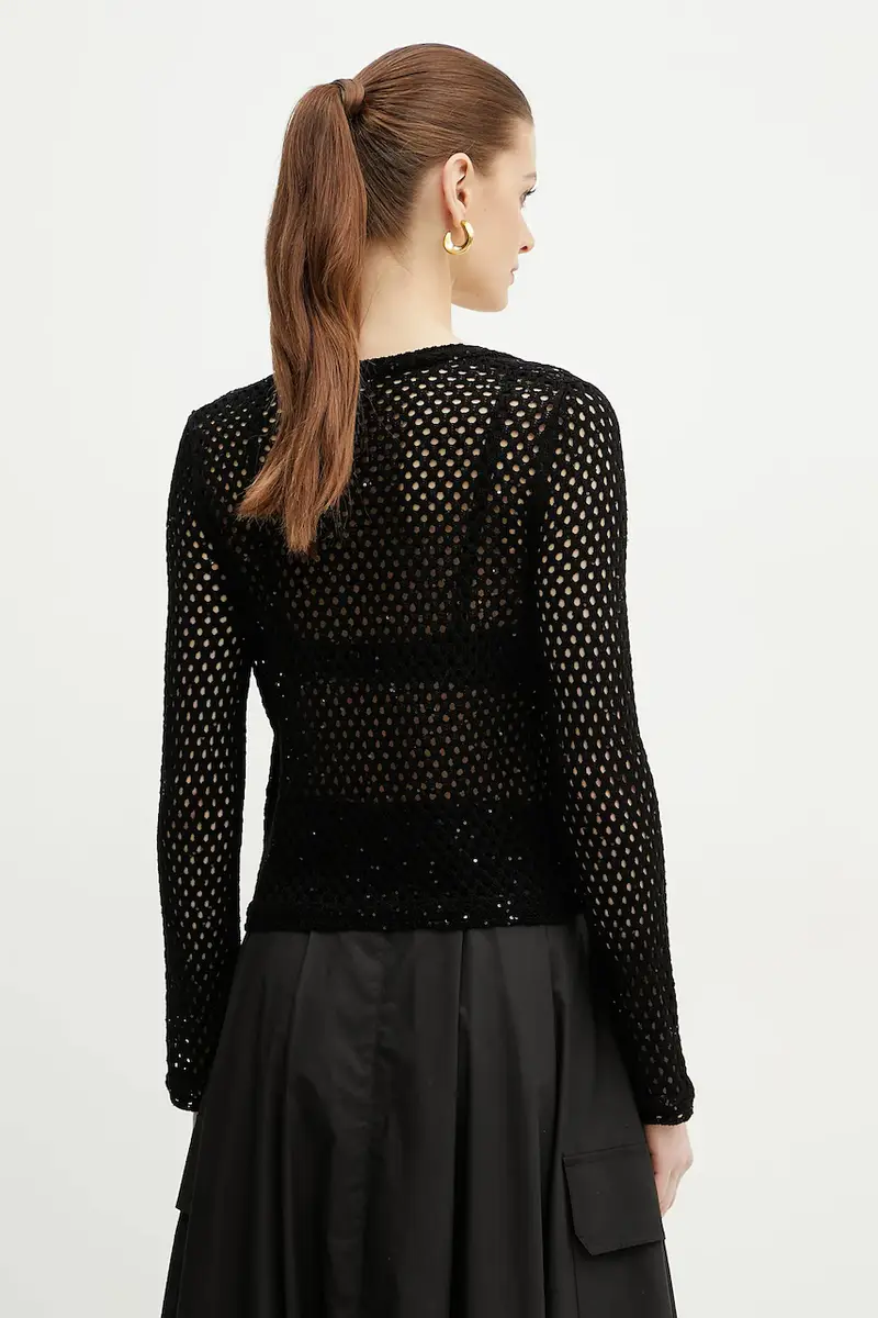 cardigan in cotone Emme by Marella colore nero 2515341031200 miniatura 3