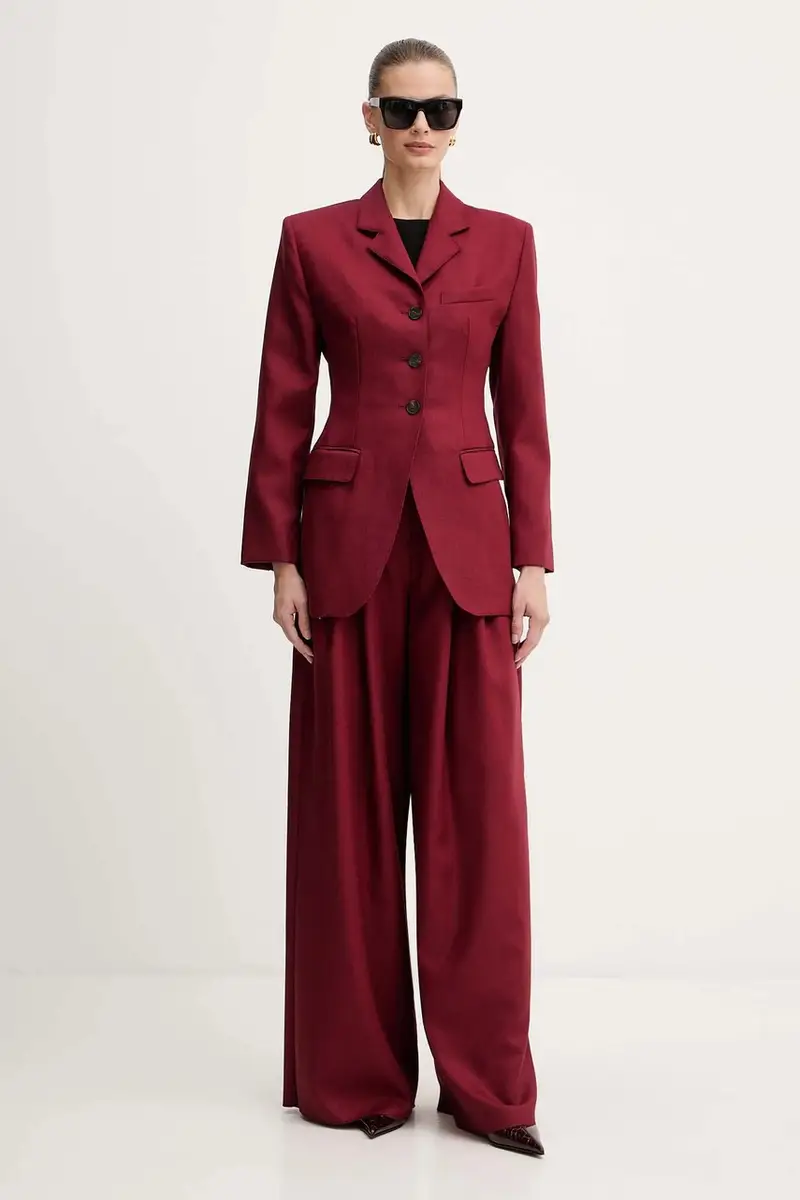 giacca in lana colore granata 2523046052200 miniatura 2